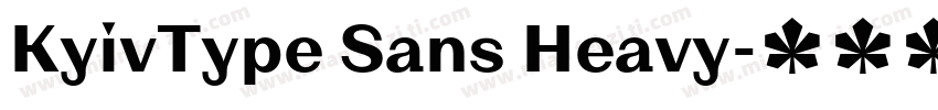 KyivType Sans Heavy字体转换